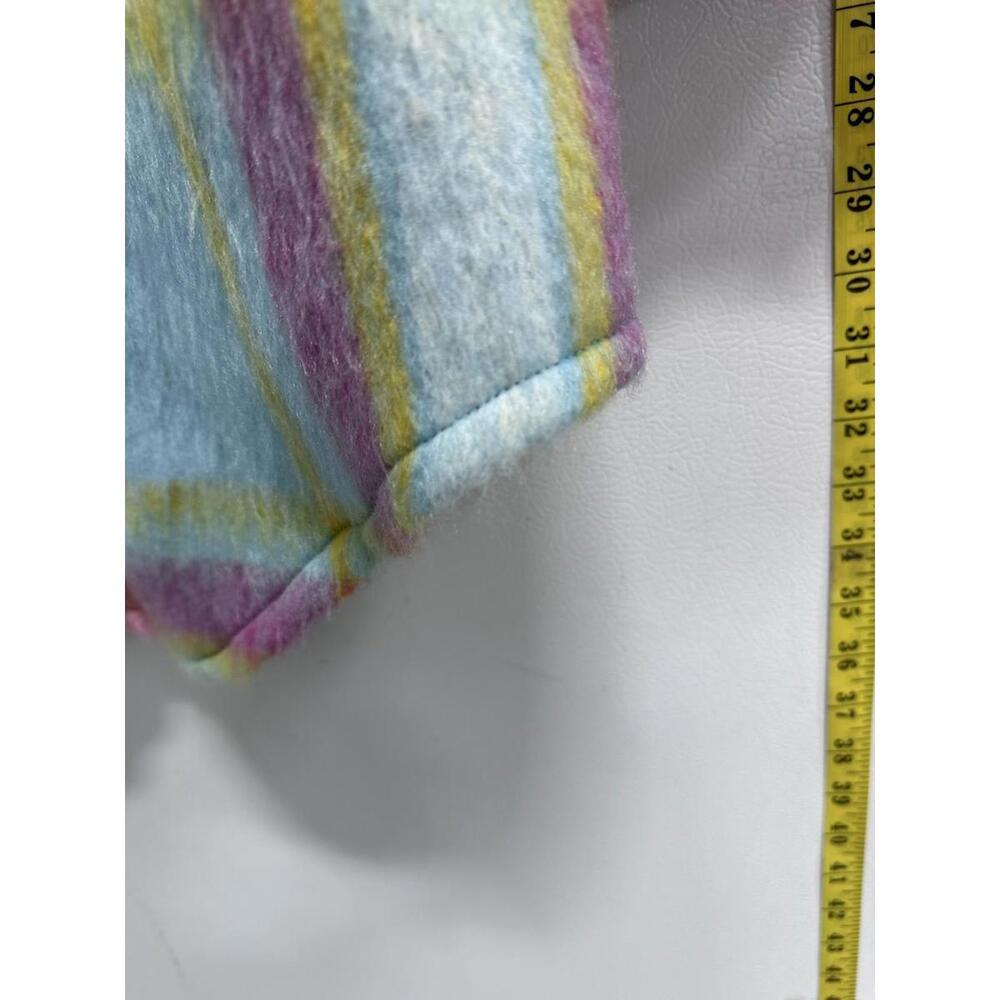 DAVI & DANI Pastel Plaid Teddy Jacket in Mint, Pink & Yellow - Picture 5 of 6